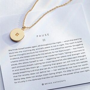 Bryan Anthonys Gold Pause Necklace